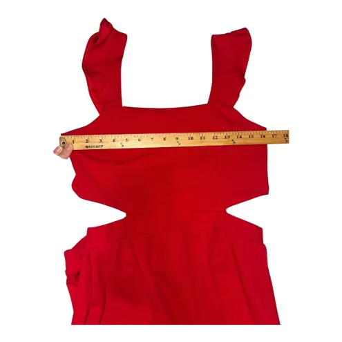 Mm Mm Mm Red Wide Leg Sleeveless Pants Jumpsuit, Womens XL