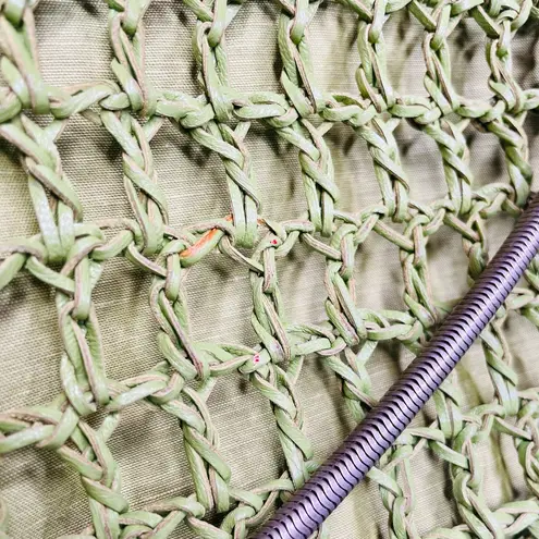 Salvatore Ferragamo Braided Leather & Linen Satchel w/ Tassel Drawstring Closure