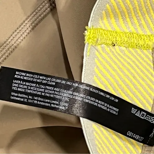 Free People Movement Taupe & Lime Green Endurance Tight size Small