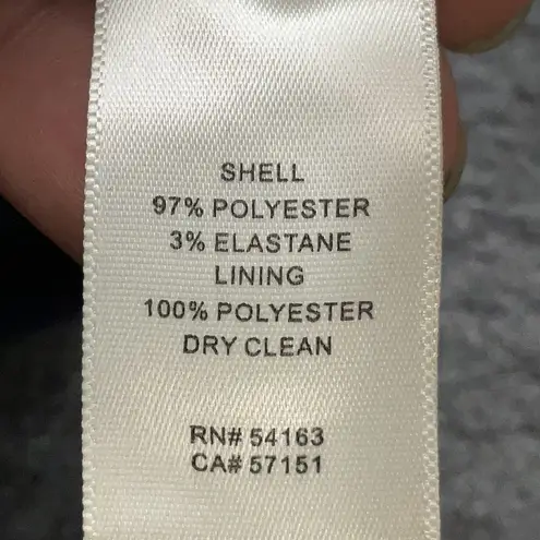 Eliza J Navy Blue Ruffle Shoulder Long Sleeve Formal Shift Dress Size 14 L XL