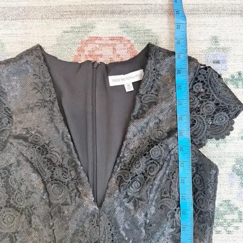 Dress the Population Romper Sz Medium Plunge Neck Lace Fairy Whimsigoth Boho