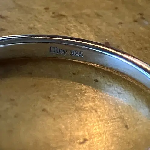 Natural Black Diamond Sterling Silver Trilogy Ring Size 7