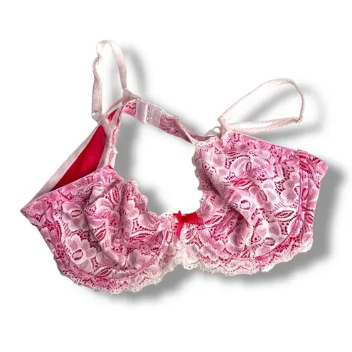 Sophie B Pin Up White Lace Red Bra 38 B Size undefined
