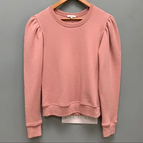 ALC Frank A.L.C. Rayna Puff Sleeve Cropped Sweatshirt pink size small