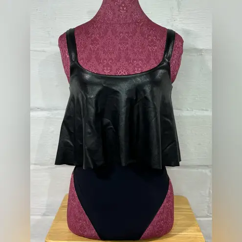 Commando  Faux Leather Flowy Bodysuit