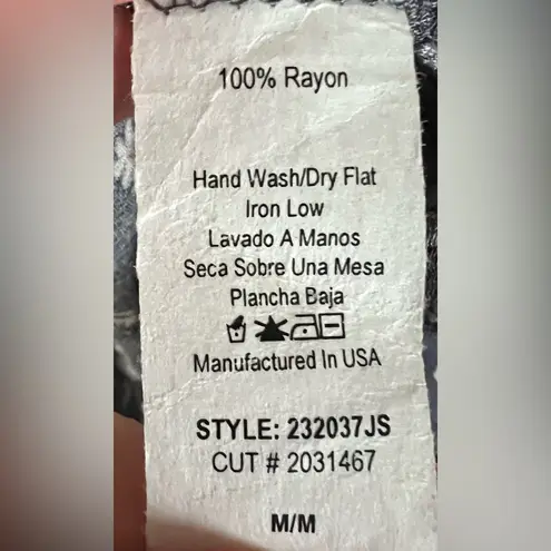 Chris & Carol Women's Med Gray Rayon Floral Short Sleeve Short Romper NWT