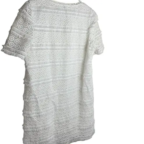 margaret o'leary Margaret O’Leary White Lace & Fringe Dress