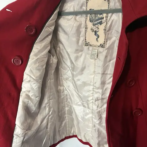 Forever Audrey Womens L Double Breasted Jacket Peacoat Wool Red Gilmore Girls Size L