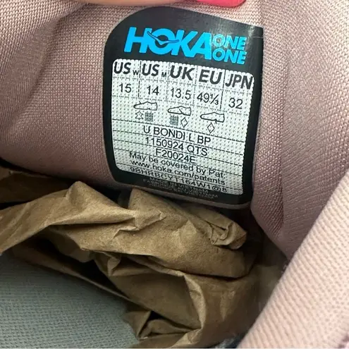 Hoka One One * Anthropologie Vibrant Bloom Bondi L Running Shoes Men 14 Women 15