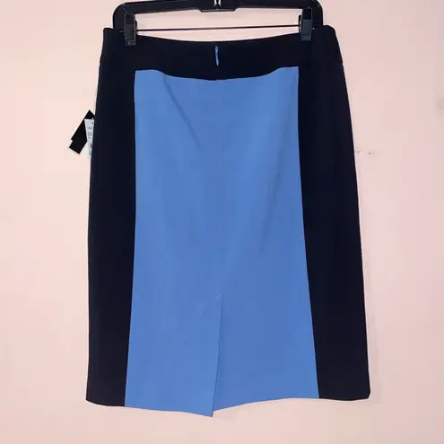 Nine West Blue Color Block Pencil Skirt Size 8 NWT!