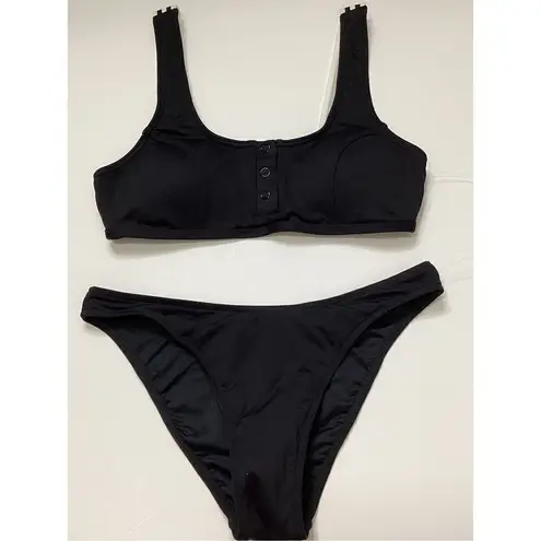 Seafolly New. 3 snap black scoop bikini set. Size USA 6. Retails $174 - Image 9