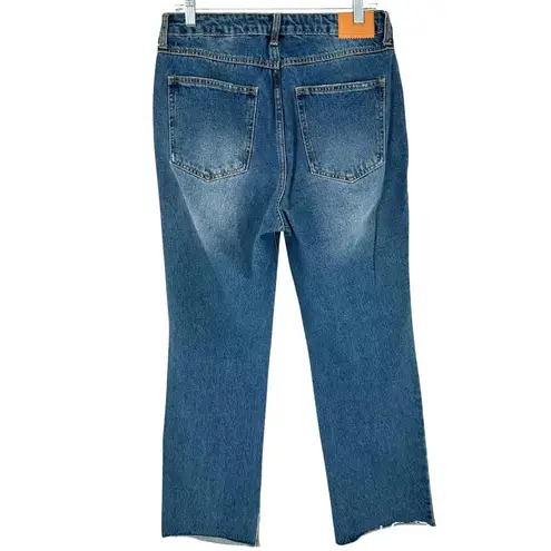 Avec Les Filles Split Leg Distressed Jeans Size 30