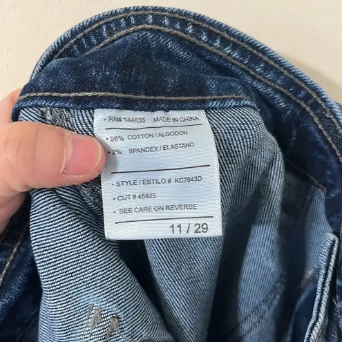 NWT Kancan Avery Straight Leg High Rise Cargo Jeans Dark Wash Size 29