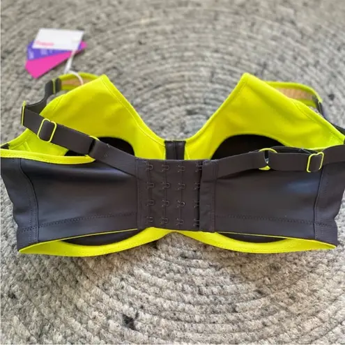 NWT Freya Lime Green & Grey Sonic UW Molded Activewear Sports Bra Sz 30