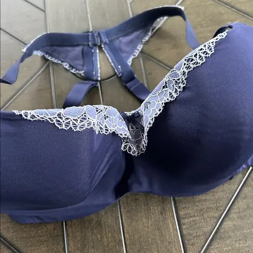 Cacique and Wacoal set of 2 bras in size 36 DDD navy blue and black full support