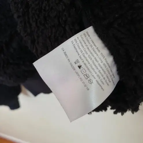 Lululemon  Textured Fleece 1/2 Zip‎ Black size 4 sherpa hooded