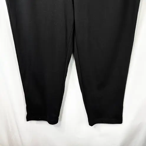 Bob Mackie Plus Size 3X Pants High Rise Solid Black Side Zip Career Capsule 230