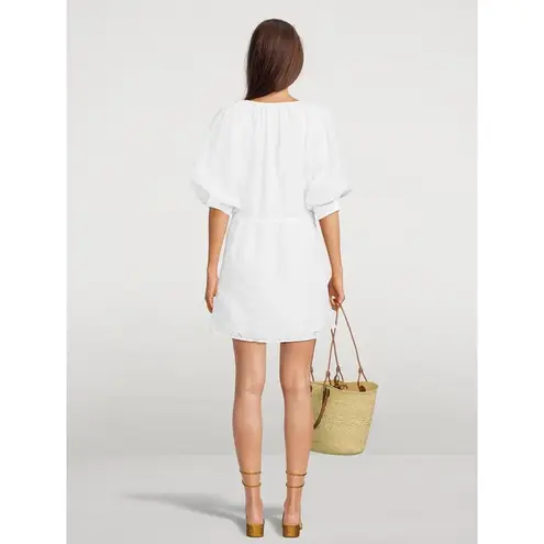 frame denim Frame Eyelet Puff Sleeve Mini Dress