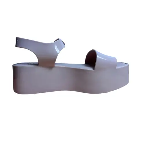 Melissa Mar Platform Sandals Light Pink Pastel Women’s Size 8 Jelly Slip-On Shoe