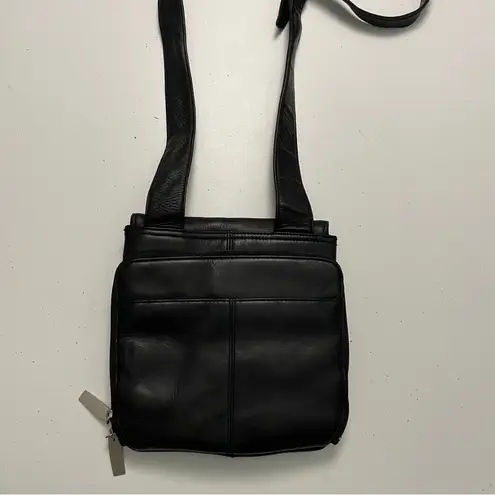 Hobo International HOBO Purse Crossbody Leather Wallet Credit Card Slots Pen Adjustable Soft Black