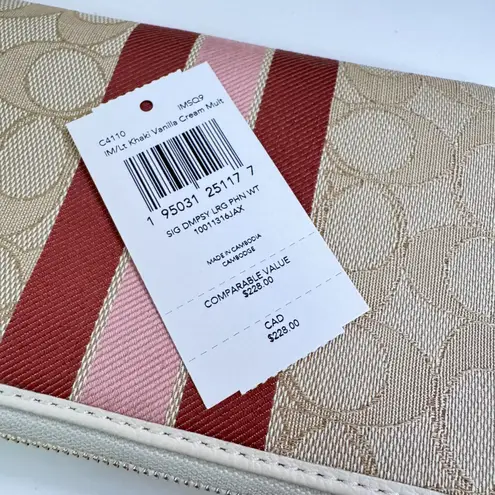 Coach Dempsey Large Phone Wallet With Stripe And Coach Patch c4110