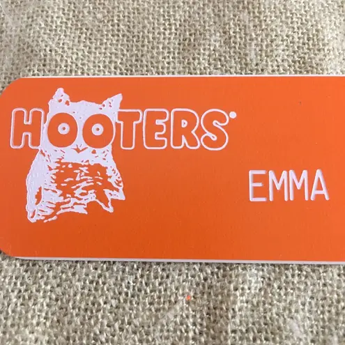 Hooters New Girl Uniform Name Tag “Emma”Halloween Costume Accessory
