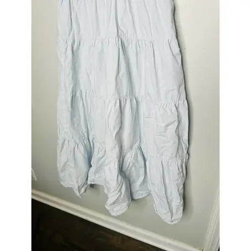 Derek Lam COLLECTIVE Blue 100% Cotton Hourglass Layered Midi Dress Size 44