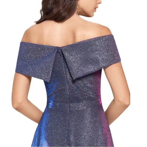 XScape 3350X Off The Shoulder Gown Iridescent Glitter 20W