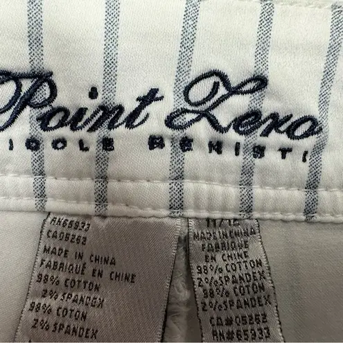 Vintage Point Zero Nicole Benisti Capris White With Blue Stripes Size 11/12