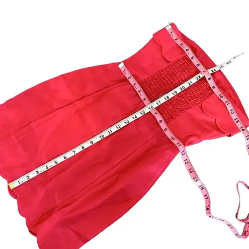 Reformation  NEW Isles Linen Strapless Scalloped Mini Dress Corvette Pink Size 0 - Image 11