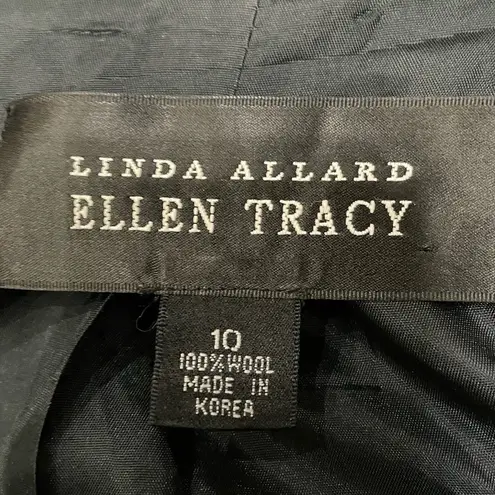 Ellen Tracy Linda Allard for long black 100% wool blazer / 10 / Excellent condition