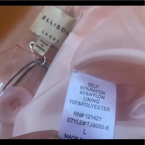 Ellison New light pink boyfriend blazer size L