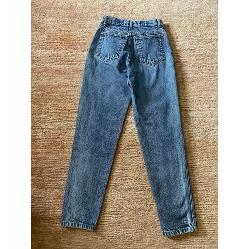 Vintage JCPenney High Waist Mom Jeans Tapered Leg Blue 100% Cotton Size 6