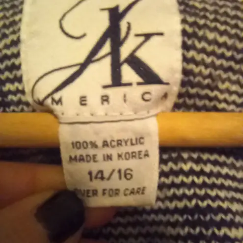 Vintage JK America Fair Isle Sweater Vest-Size 14/16-Nordic-Button Up-Boxy-