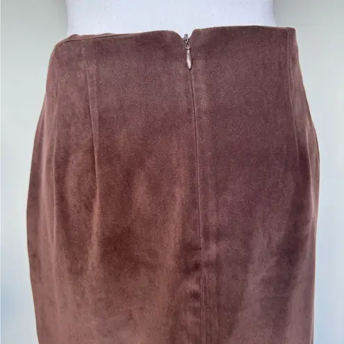 Bagatelle Vintage Faux Suede Maxi Skirt | Chocolate Brown | Size 10 | EUC | Elegant