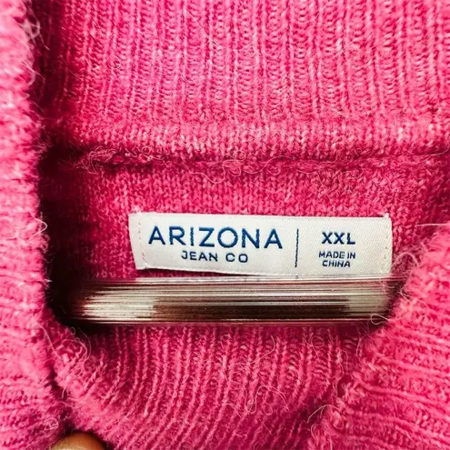 NWT Arizona Jeans Company Women's 2XL Pink Cropped Turtleneck Sweater Pullover Size 2X