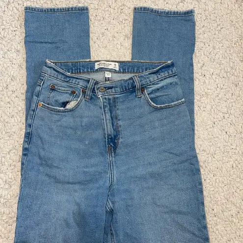 Abercrombie & Fitch Abercrombie '90s Slim Straight Ultra High Rise Jeans Criss Cross Curve Love 26