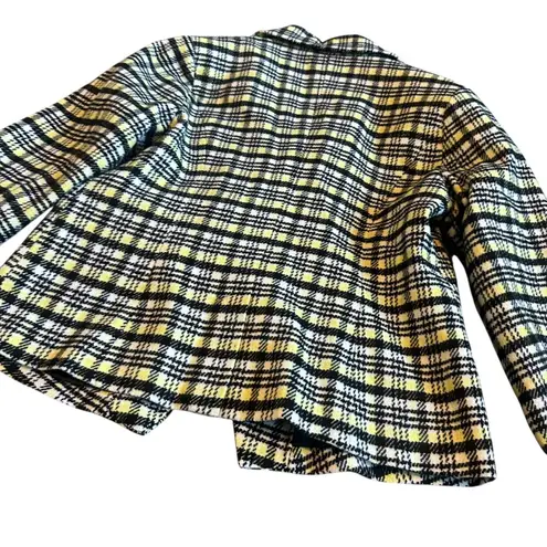 Avec Les Filles Double Breasted Blazer Jacket Plaid Clueless Size Medium NWT