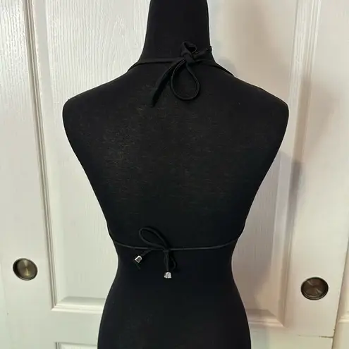 BLUE PURPLE GLITTER TRIANGLE BIKINI TOP Size XS