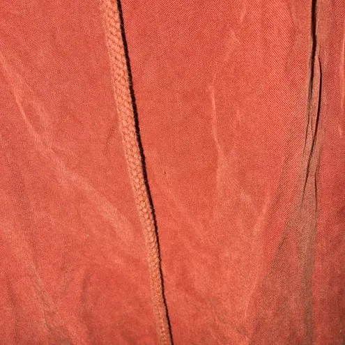 Pam & Gela Lace up Front Long sleeve Utility Dress Burnt orange XS/P