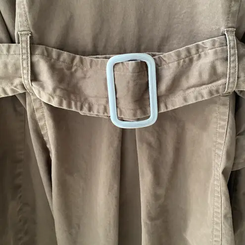 Live a Little π€ Cotton Stretch, Unlined Trench Coat/Jacket, Brown, Plus-Size 2X