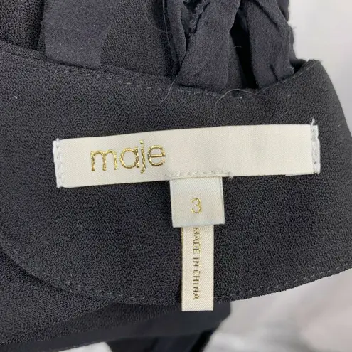 Maje Faraco Black Braided Back Tank Large