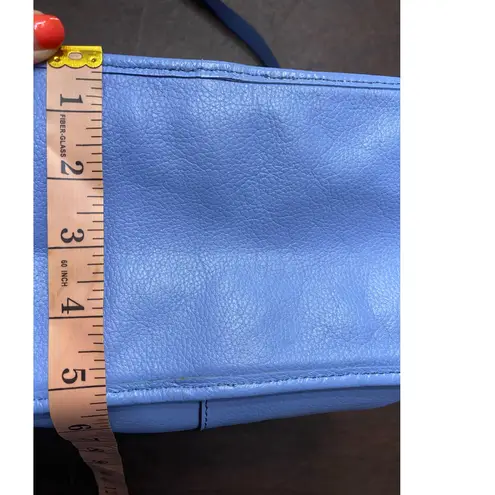 orYANY Leather Satchel Bag Periwinkle Braided Tassel Crossbody Tote Quiet Luxury Blue