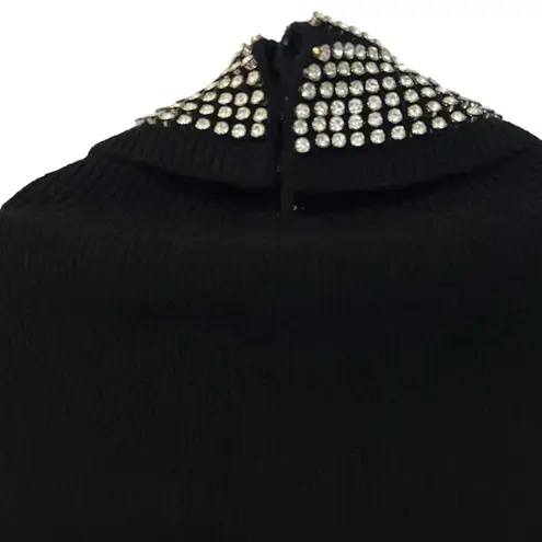 Alexander Wang Crystal Turtleneck Turtleneck Pullover Sweater Black