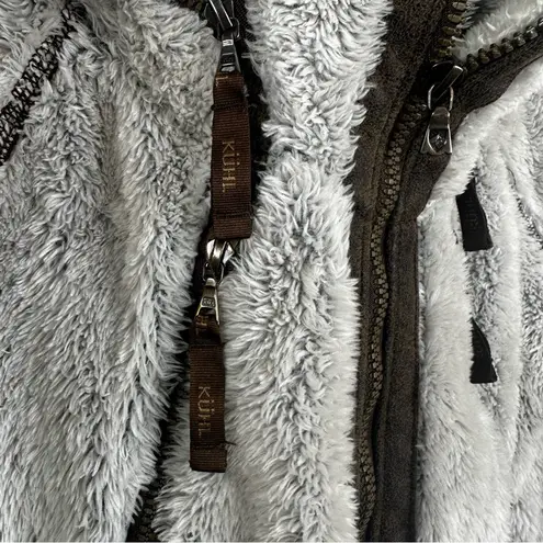 Kuhl Fleece Flight Jacket in Stone Womens Medium Full Zip Outdoor Hooded Coat