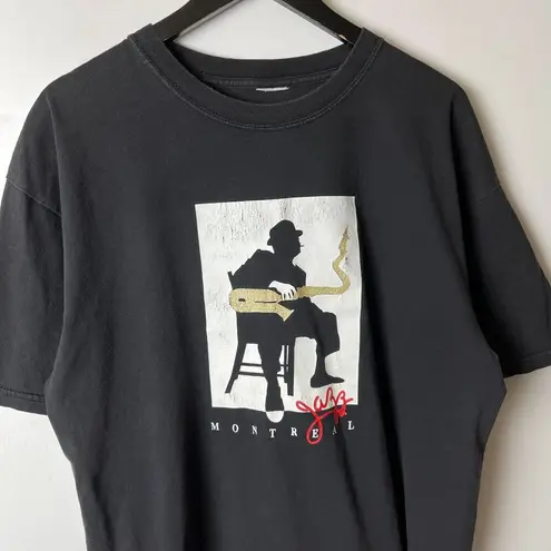 Vintage Montreal Jazz T Shirt Black Extra Large XL Music Graphic Tee Cotton