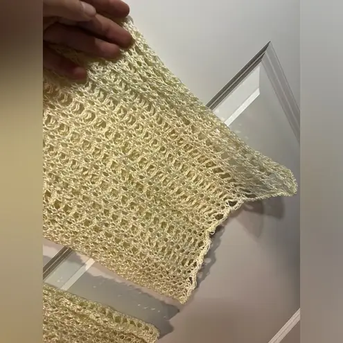 Odiva NWT Crochet Pullover Swimwear Cover Up Pants Size Large in Crème Color