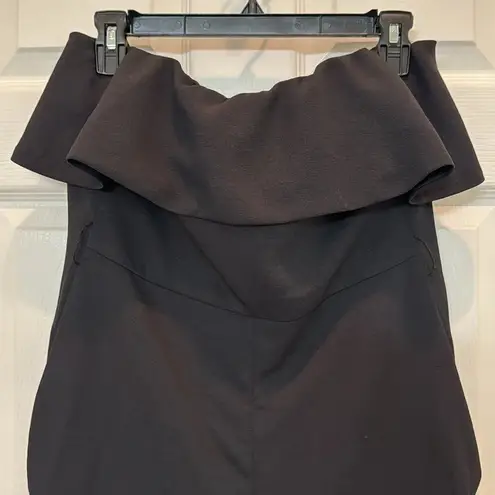 Babaton Aritzia Flutter Strapless Wide Leg Jumpsuit Black Size 8