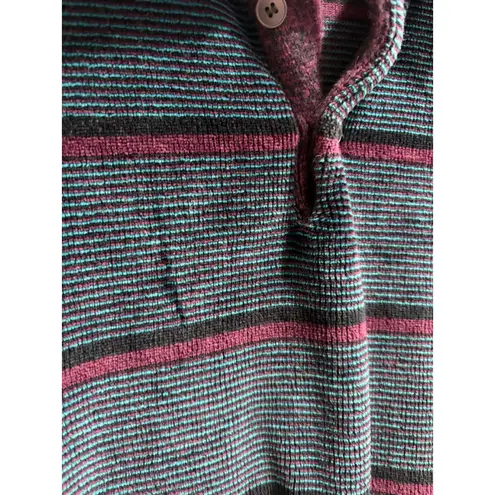 Men's Repage Vintage Velour Striped Sweater, Large Blue