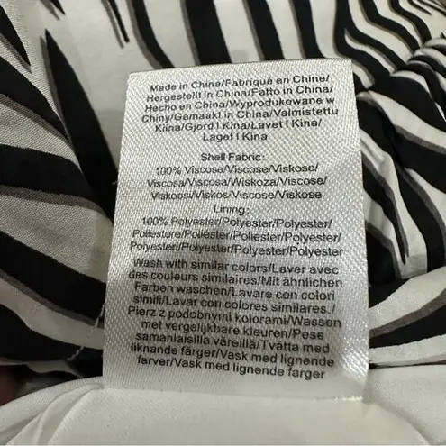 Birgitte Herskind Black White Zebra Stripe Puff Sleeve Blouse Top Size 32 or XS Black